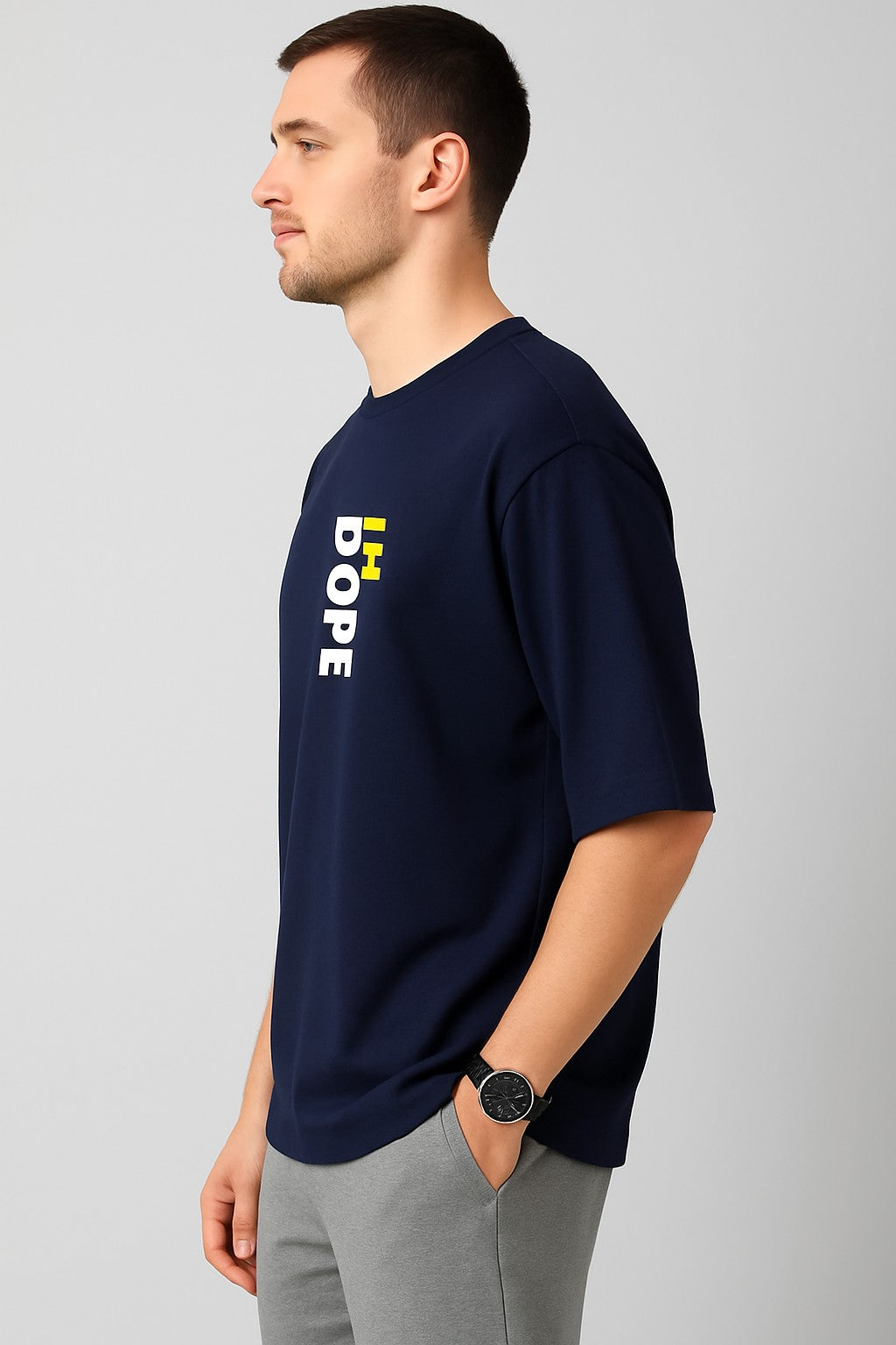 Men Cotton Blend Oversize Tshirts
